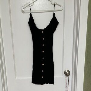 Black Button-Up Dress